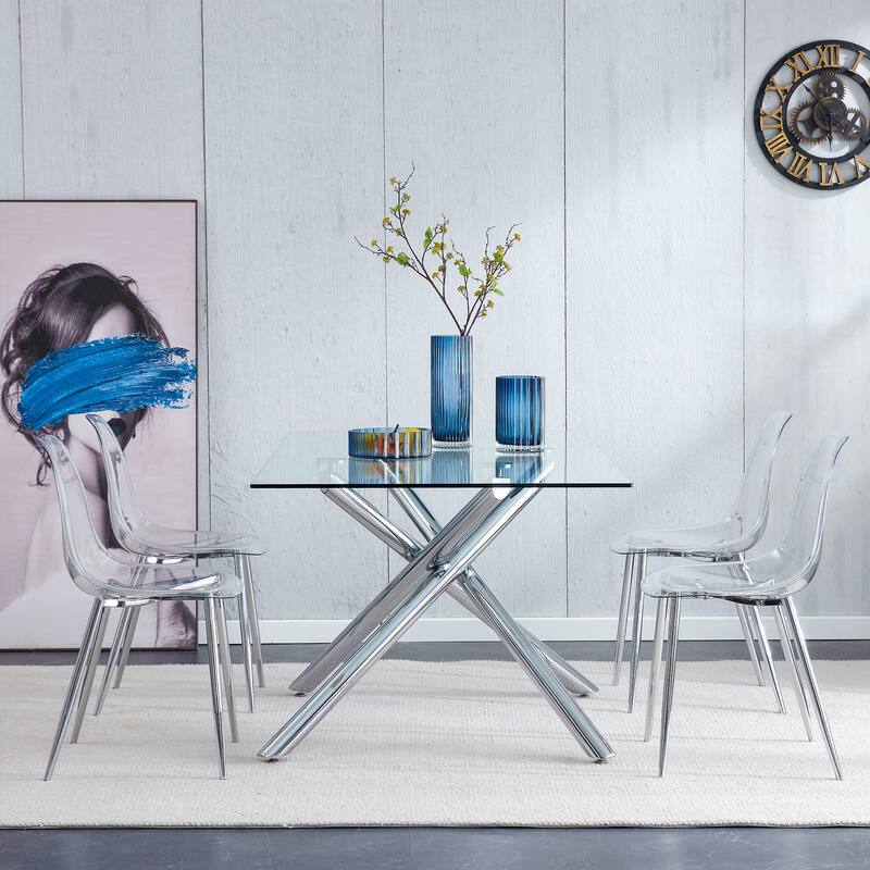 Dining Chair Plastic Chair ,Set of 6