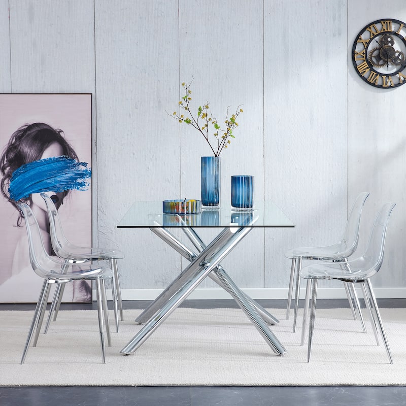 Modern minimalist transparent dining chair