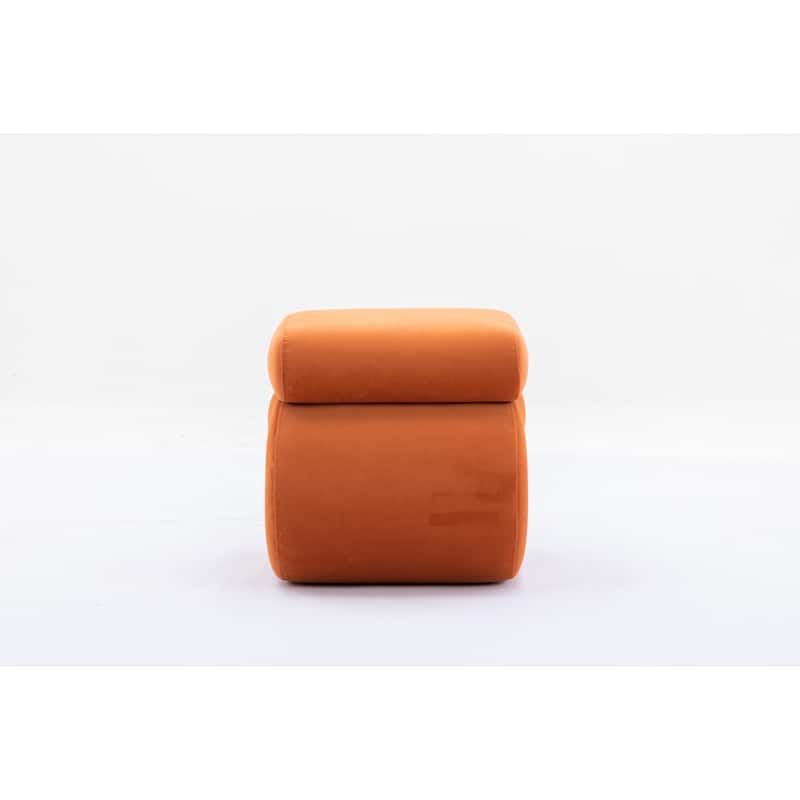 Modern S-shape Fabric Ottoman Makeup Stool Footstool