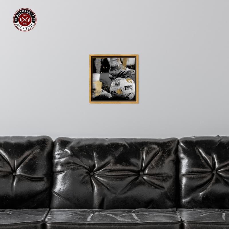 Notoriart Soccer Cleats Framed Soccer 1 Piece Canvas Wall Art
