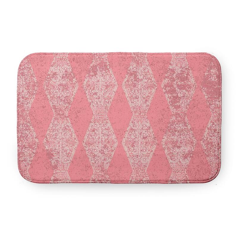 Pyramid Stripe Bathmat - Pink - 34" x 21"