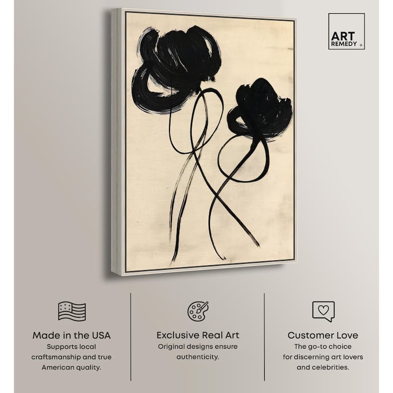 Florals in the Minimal II Canvas by Art Remedy