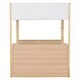 preview thumbnail 44 of 93, Teddy Fleece Loft Bed with Foldable Study Table, 4 Storage Drawers and Shelves Wood High LoftBed Frame for Bedroom