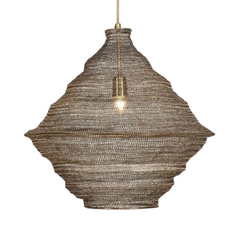 Uttermost Sigh Woven Brass 1 Light Pendant - N/A