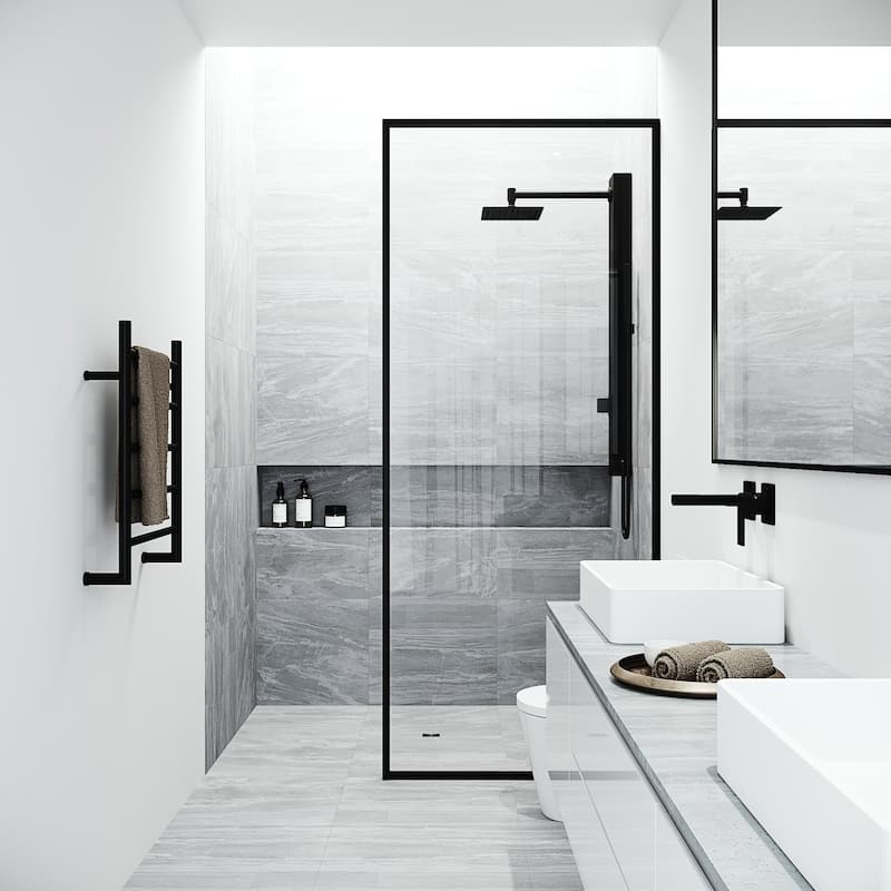 VIGO Orchid 39" H x 4" W 2-Jet Retro Shower Panel with Square Shower Head