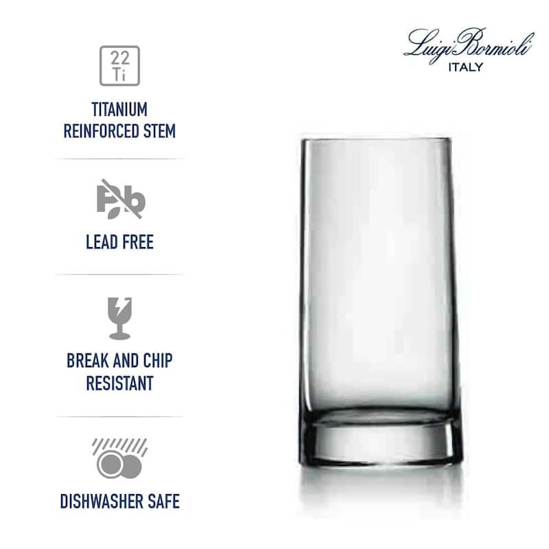 Luigi Bormioli Set of 6 Vronese Beverage Drinking Glasses - 14.5 oz
