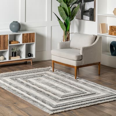 Nuloom Violette Casual Bordered Tasseled Area Rug