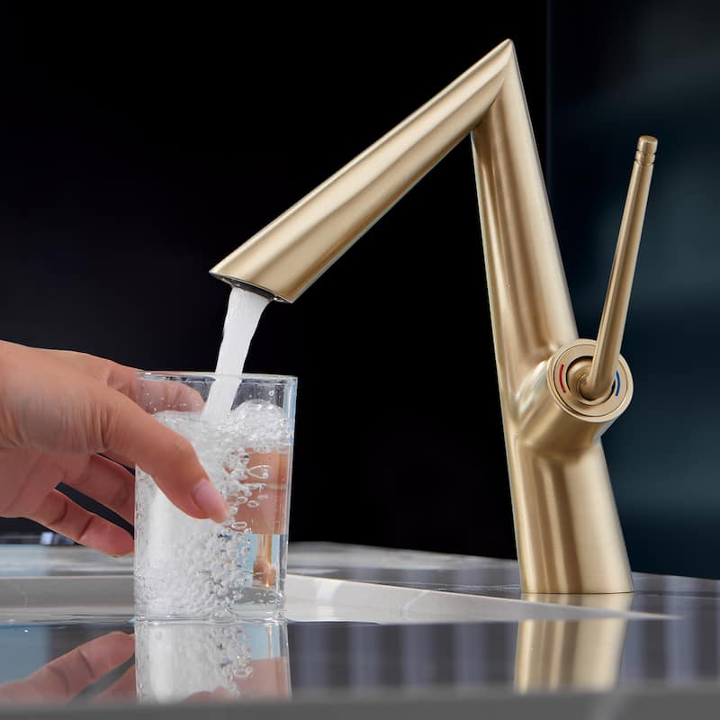 Rbrohant Single Handle Single Hole Bathroom Sink Faucet