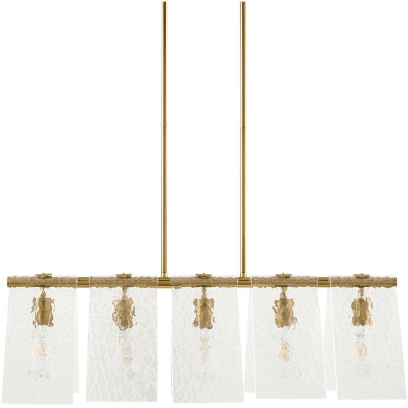 Livabliss Vitracis Modern Chandelier - 38"L x 10"W x 13"H