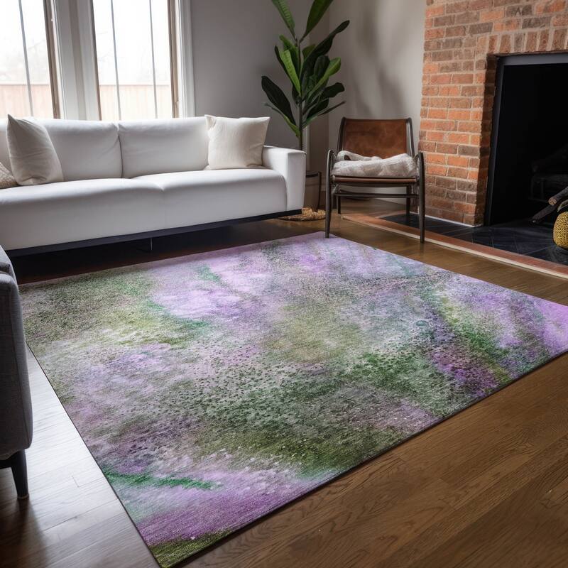 Almisi Contemporary Abstract Weather Resistant Modern Chic Outdoor Rug