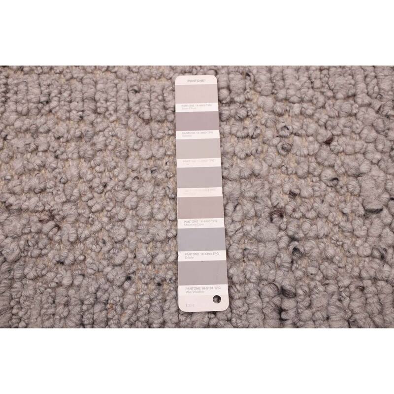 ECARPETGALLERY Hand-knotted Looma Grey Wool Rug - 7'11 x 9'6