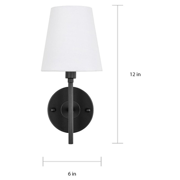 Carlton 1-light White Shade Wall Sconce