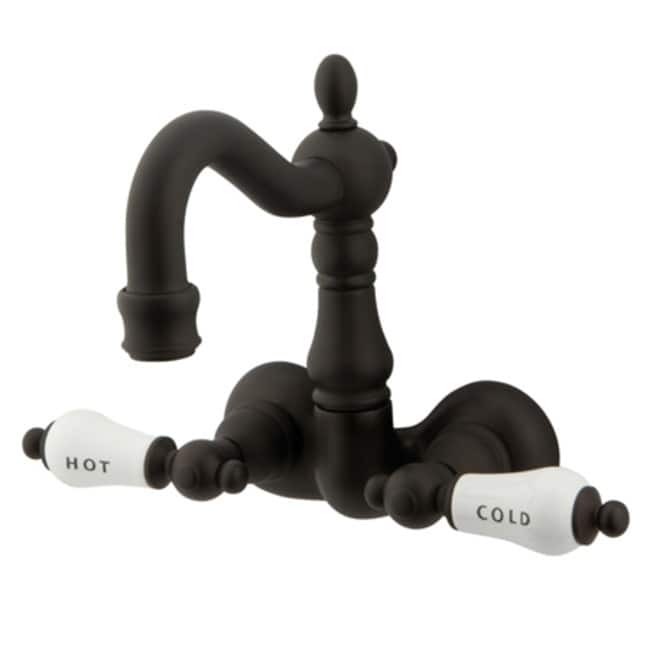 Kingston Brass Vintage Wall Mounted Clawfoot Tub Filler with Porcelain
