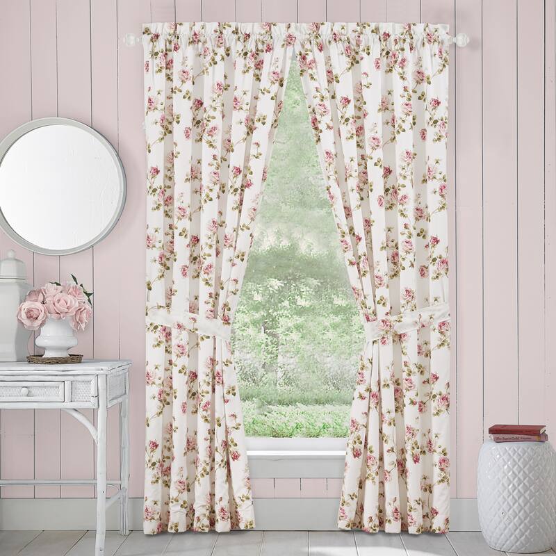 The Gray Barn Little Bess Country Chic Floral 84-inch Window Panel Pair