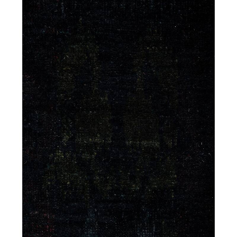 Overdyed One-of-a-Kind Hand-Knotted Area Rug - Black - 5' 0" x 5' 7"