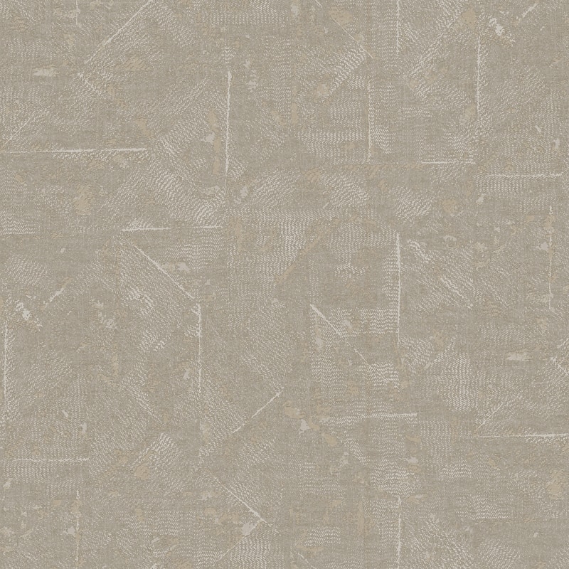 Galerie Wallcoverings Absolutely Chic Distressed Geometric Motif Vinyl on Non-woven Wallpaper Roll - 33 feet x 21 inches - Beige