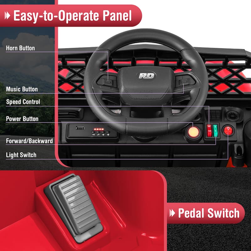 Gymax 12V Kids Ride on Truck Car Battery Powered Toddler Electric - See Details