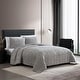 preview thumbnail 5 of 14, Vera Wang Chenille Box Solid 3 Piece Quilt Set Silver Grey - King