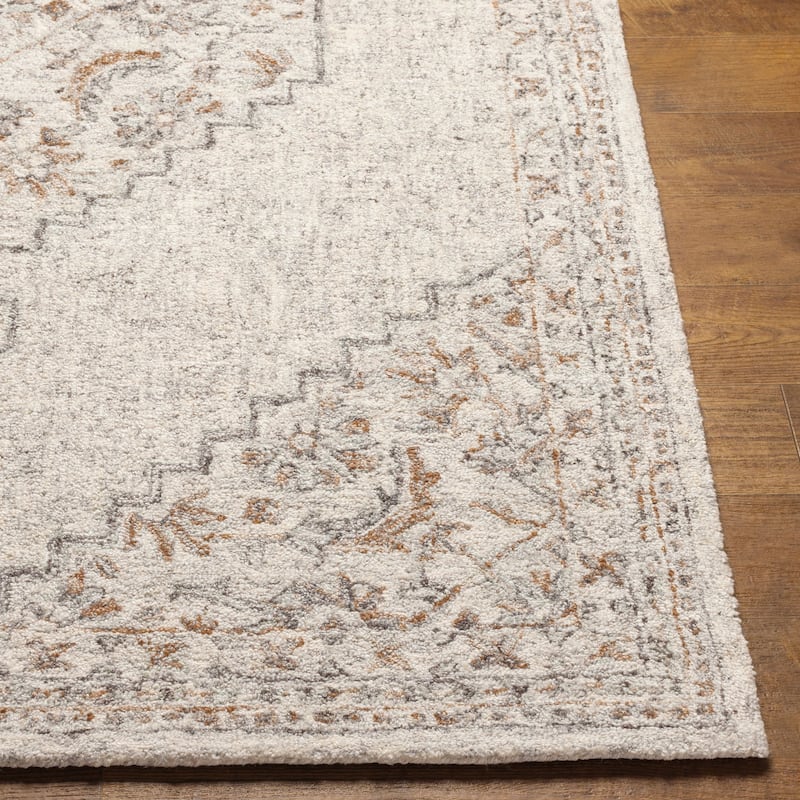 Pihu Handmade Traditional Medallion Wool Blend Area Rug