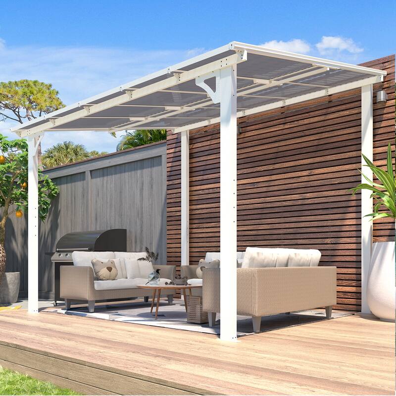AECOJOY Wall Mounted Gazebos Pergola Gazebo Awnings for Backyard