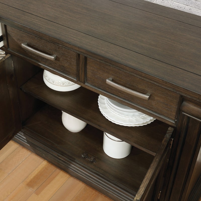 The Gray Barn Ruddy Road Espresso Farmhouse 60-inch Sideboard Buffet