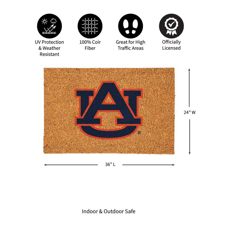 Auburn University Full Color Indoor/Outdoor Coir Mat