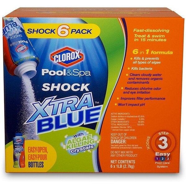 Clorox 33006CLX Pool&Spa XtraBlue Shock Plus, 6 Lbs