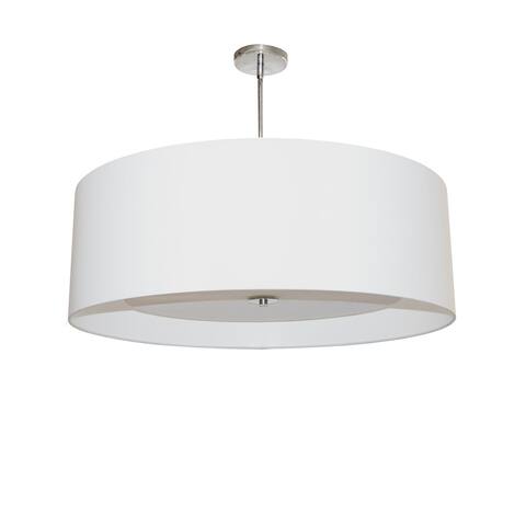 4 Light Helena Pendant Polished Chrome, White with White Diffuser