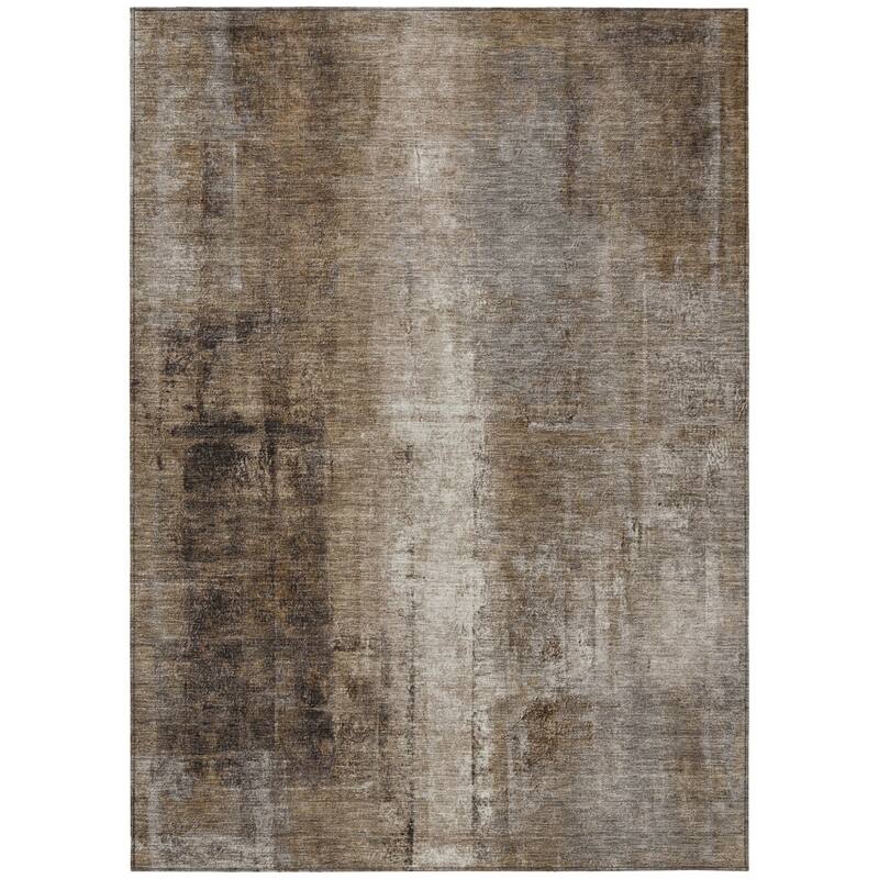 HomeRoots Abstract Transitional Rectangle Outdoor Rug