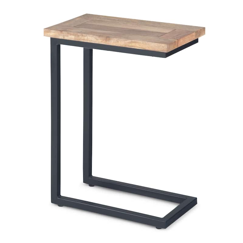 WYNDENHALL Rhonda 18 inch Wide Solid Metal Industrial C Side Table - 18 W x 10 D x 24 H
