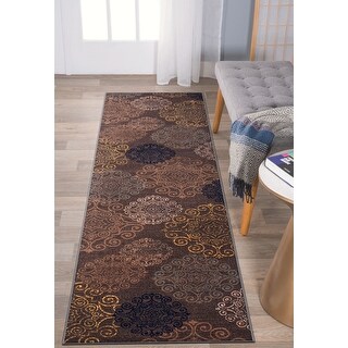 Ostibrown Nylon Modern Floral Swirl Design Non Slip Area Rug 2 X 10 Runner Dailymail