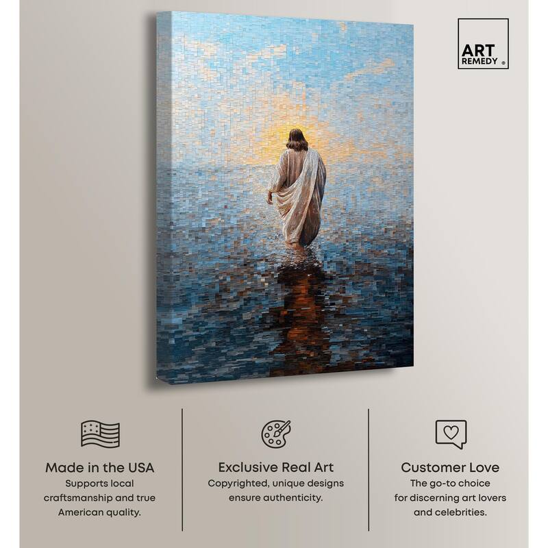 Water Walker Mosaic I Canvas by Art Remedy, Gallery Wrapped