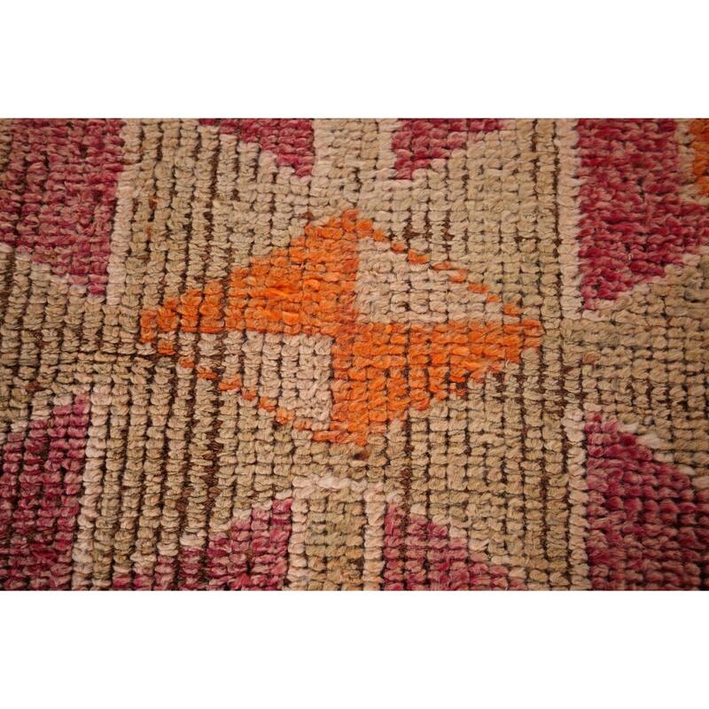 Transitional Oushak Vintage Runner Rug Handmade Wool Carpet - 3'6"x 9'9"