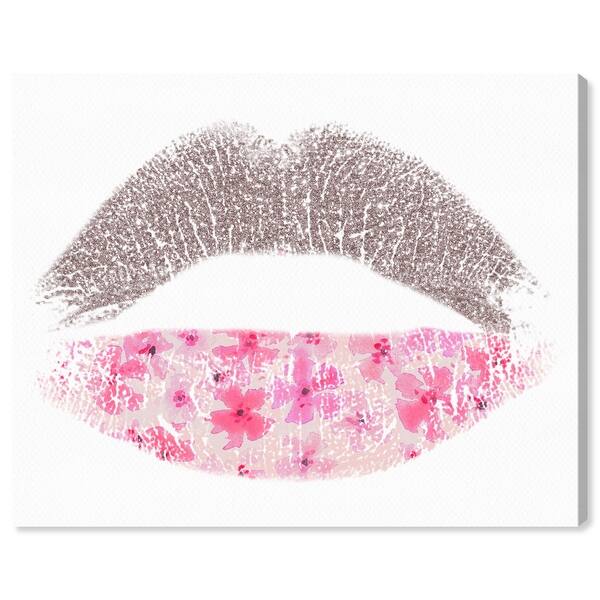 Canvas Print : Lips Abstract Print – Modern Wall Art on Canvas main image 1