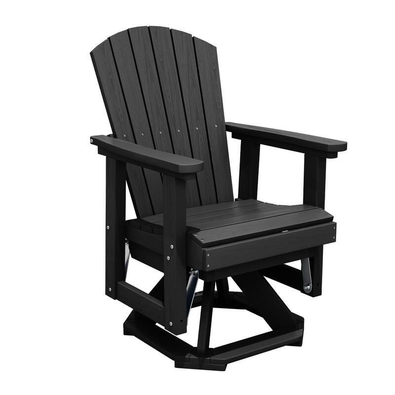 HDPE Adirondack Swivel Glider, Outdoor Patio Chair