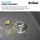 preview thumbnail 29 of 42, KRAUS Forteza Granite 33 inch 60/40 Undermount Drop-in Kitchen Sink