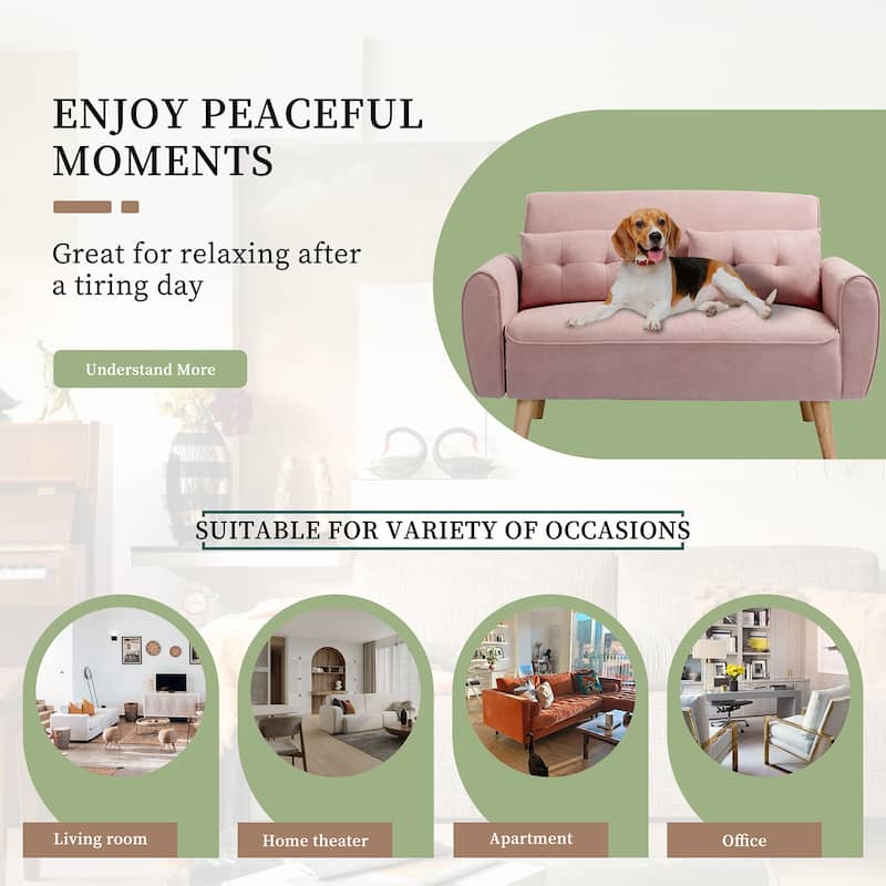 Futzca 47" Modern Loveseat Sofa