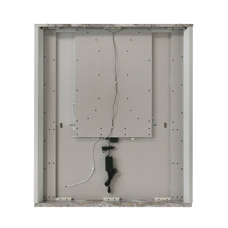 Furniture of America Sherri Modern Light Grey Wood Kids Platform Bed with LED on Headboard