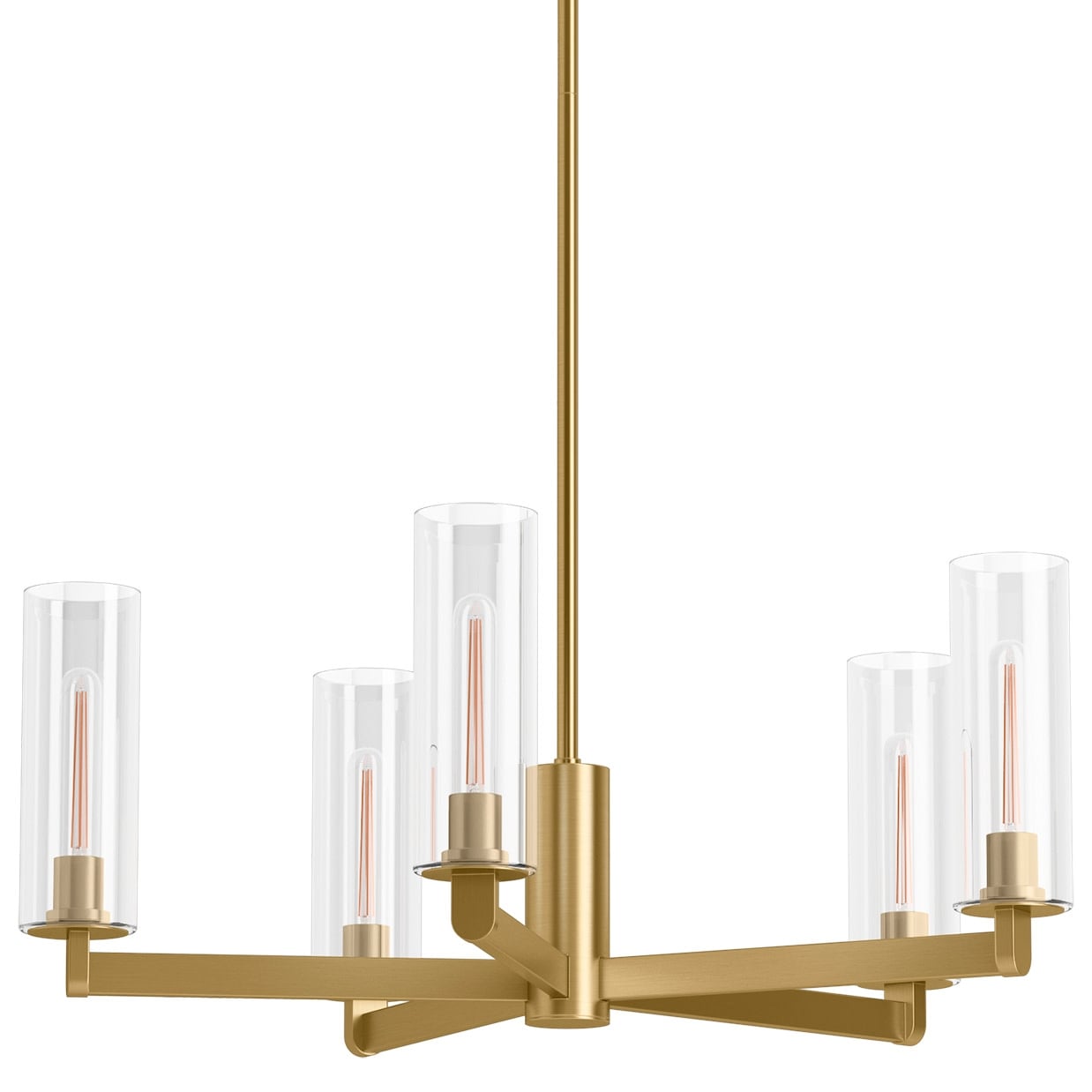 Kohler Lighting 35878-CH05 Crue 5 Light 26" Wide Chandelier with Clear