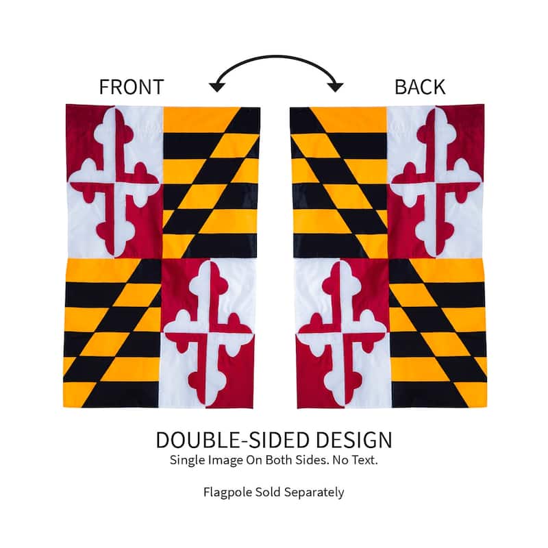 12.5 in. x 18 in. Maryland State Flag Garden Applique Flag