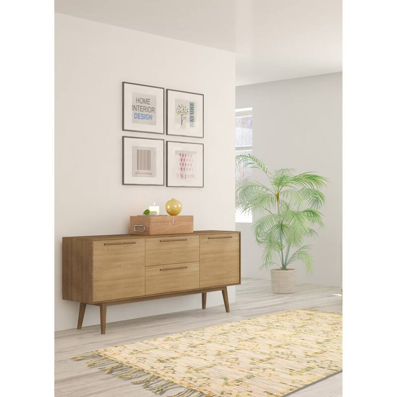 ECARPETGALLERY Braid weave Sienna Beige Wool Rug - 5'0 x 8'2