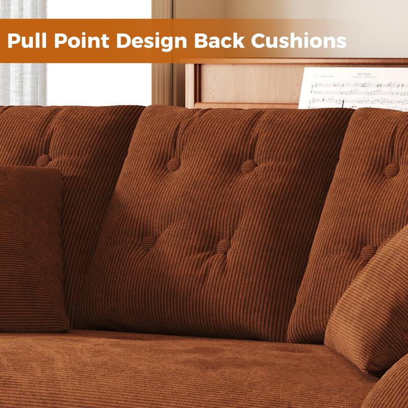 Foldable Corduroy Sleeper Sofa Bed