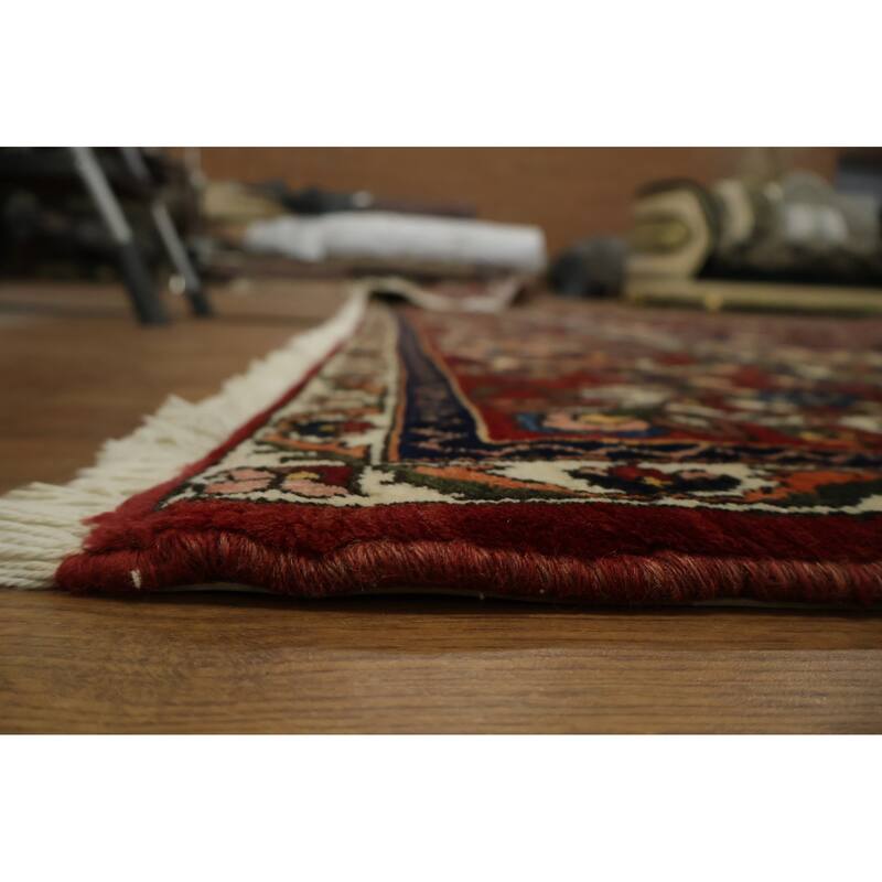 Hand Knotted Oriental 100% Wool Carpet Traditional Floral Red Bakhtiari Area Rug - 13' 1'' X 9' 9''