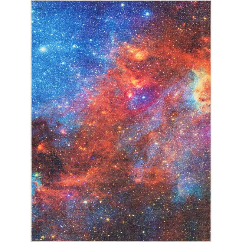 Well Woven Celestial Space Modern Abstract Kids Rug