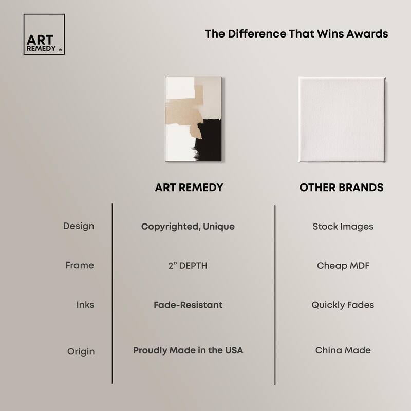 Beige and Black II Canvas by Art Remedy