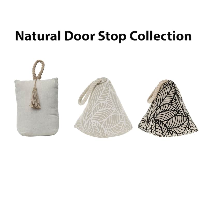 Nature Cotton Bag Door Stop Weighted Floor 2.2 lbs - 6"L x 4.6"W x 8"H