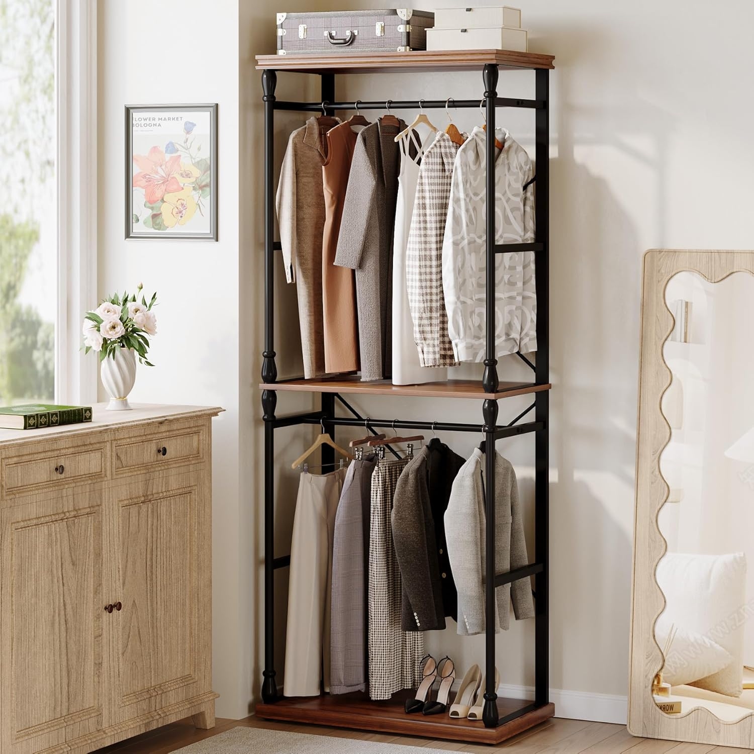 79 Inches Tall Garment Clothes Rack for Bedroom