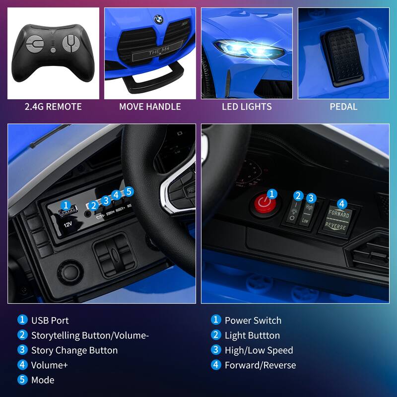 12V Toddler Electric Vehicle, Ride On Toy Car for Kids Best Gift