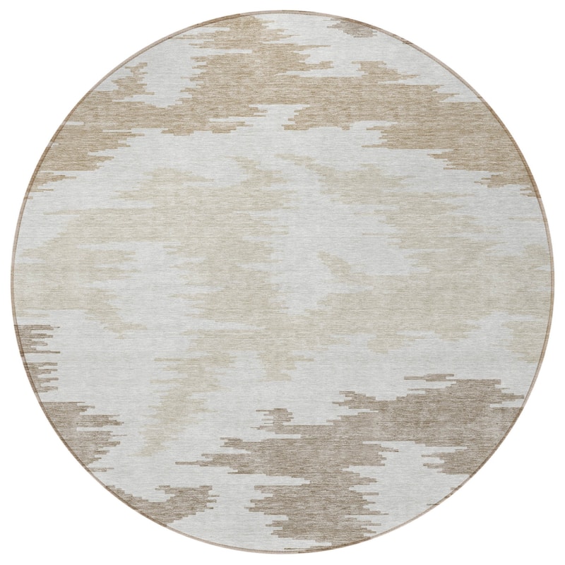HomeRoots Abstract Transitional Rectangle Outdoor Rug