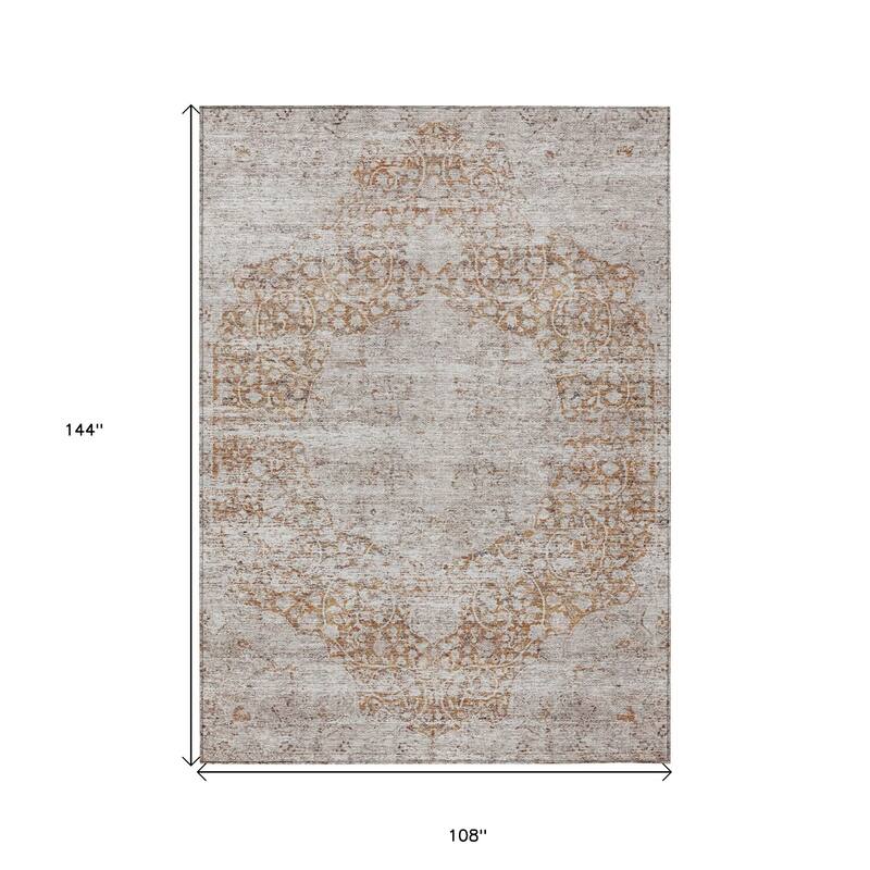 HomeRoots Oriental Traditional Rectangle Outdoor Rug
